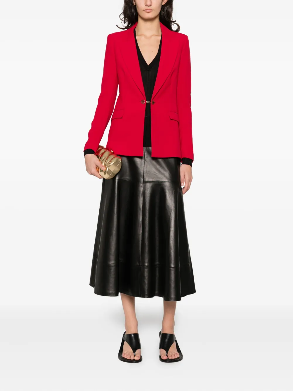 Twinset Buttoned Blazer In Red