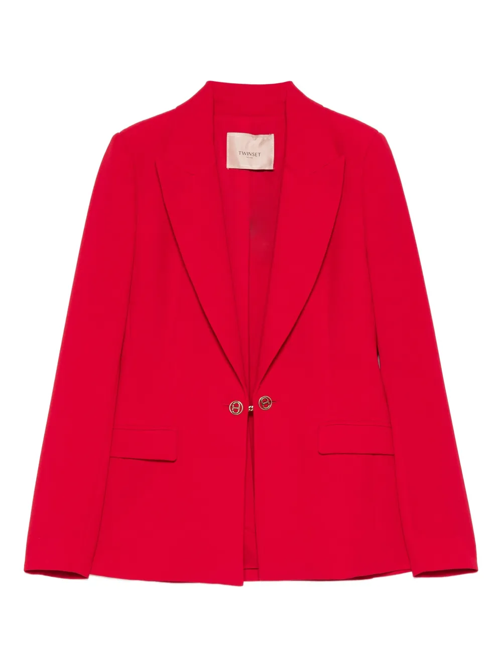 Twinset Buttoned Blazer In Red