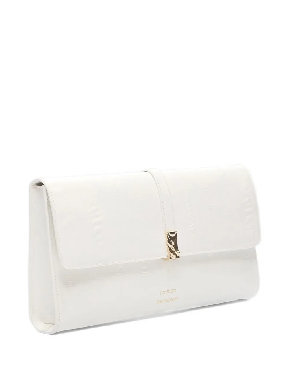 Loulou De Saison Lydian Clutch Bag In White