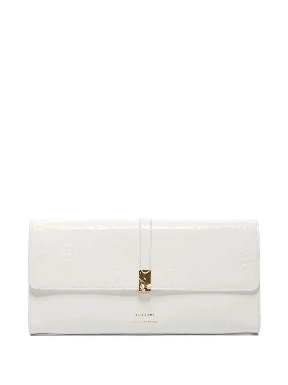 Loulou De Saison Lydian Clutch Bag In White