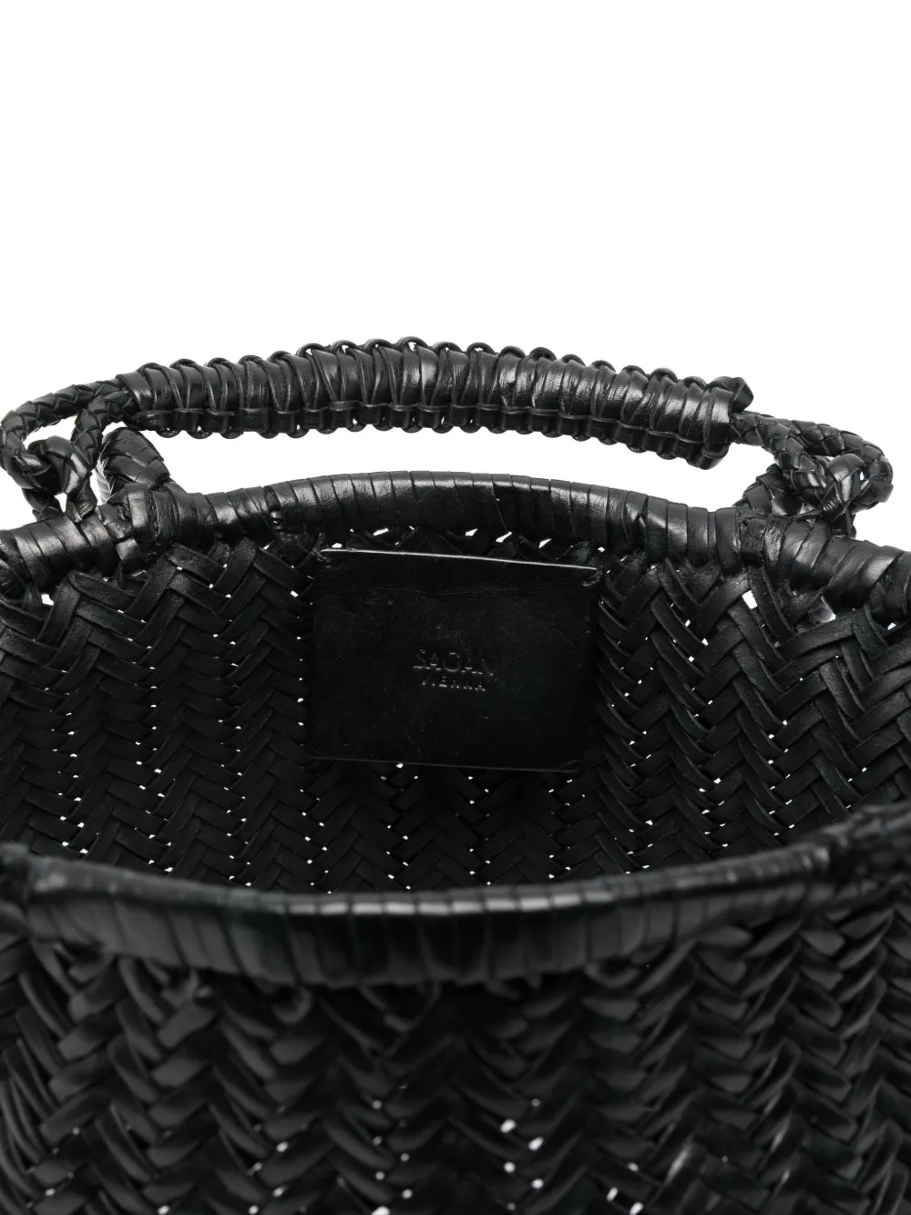 Sagan Pazar Book Woven-effetc Tote Bag In Black