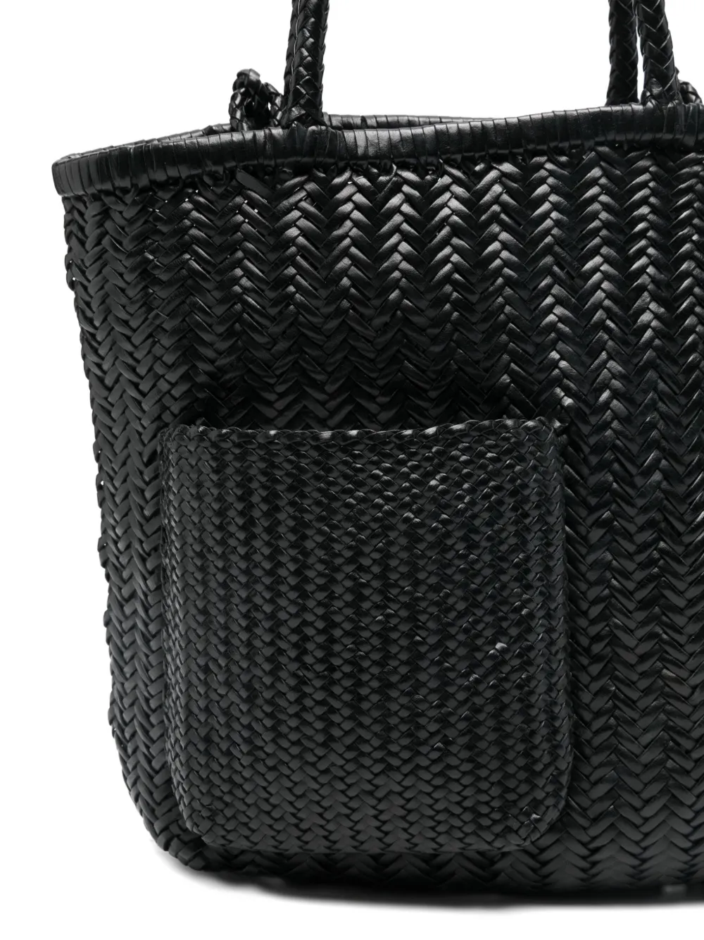 Sagan Pazar Book Woven-effetc Tote Bag In Black