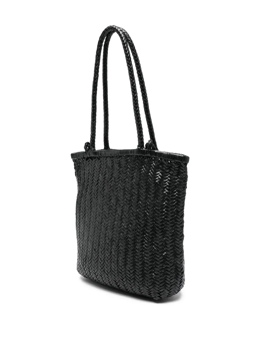 Sagan Pazar Book Woven-effetc Tote Bag In Black