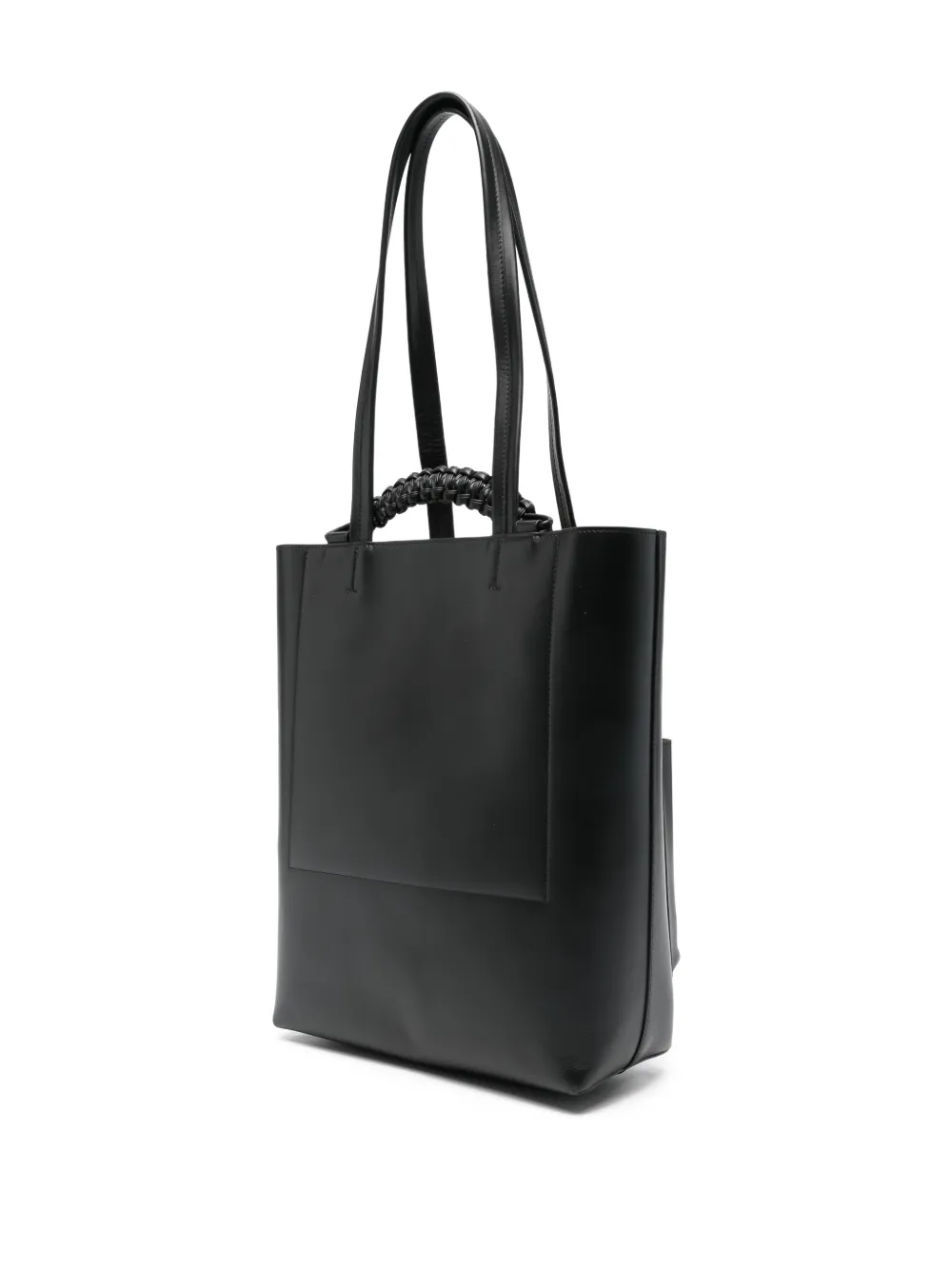 Sagan Pazar Book Pocket-detail Tote Bag In Black