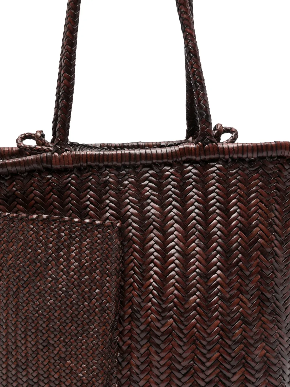 Sagan Pazar Book Wide Woven Tote Bag In Brown
