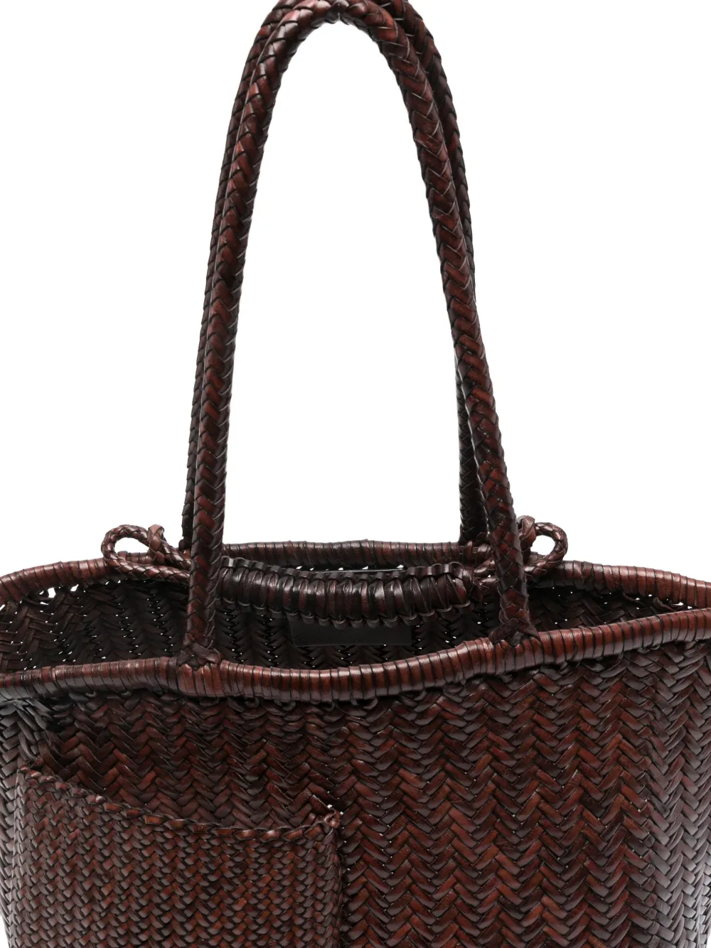 Sagan Pazar Book Wide Woven Tote Bag In Brown