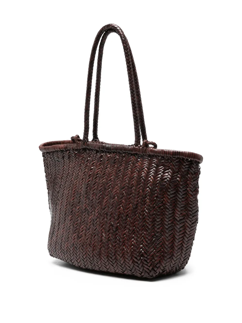 Sagan Pazar Book Wide Woven Tote Bag In Brown