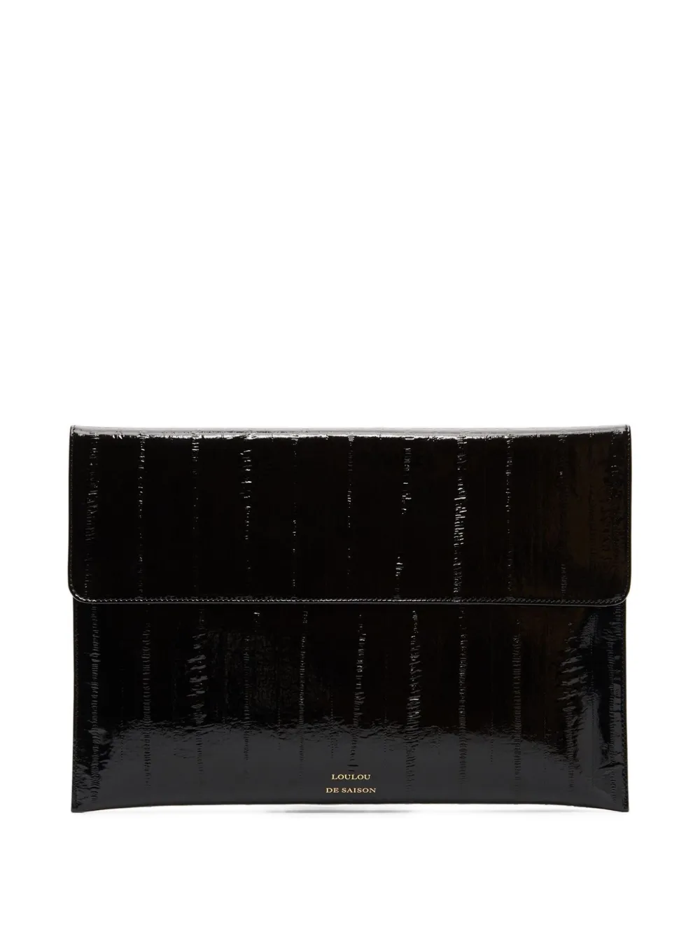 Loulou De Saison Maury Leather Clutch Bag In Black