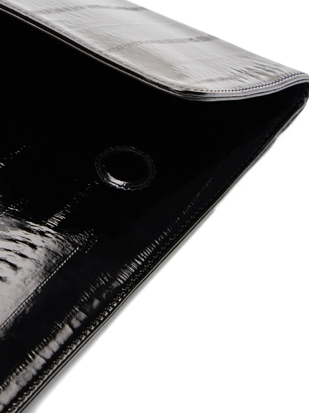 Loulou De Saison Maury Leather Clutch Bag In Black