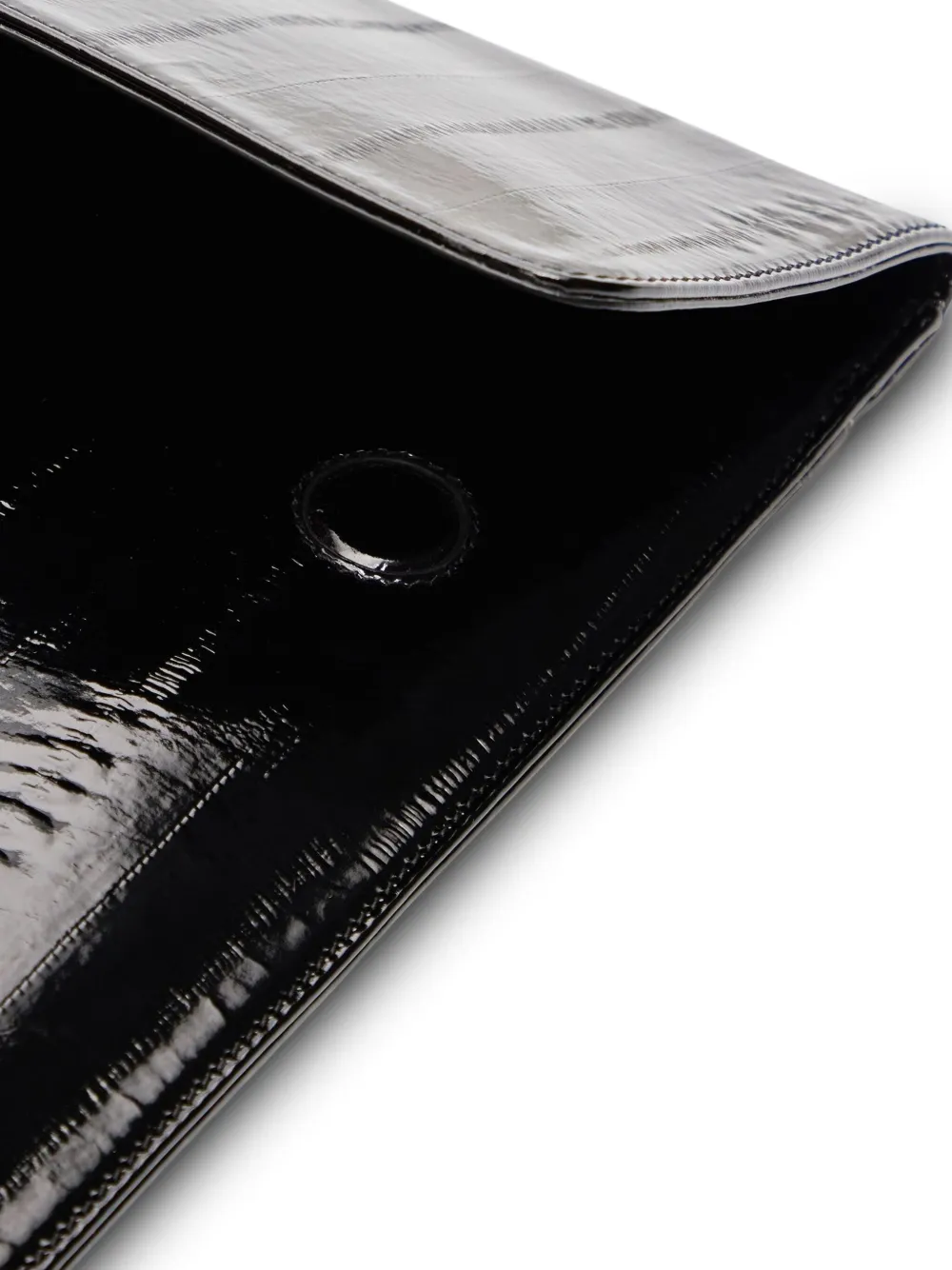 LouLou de Saison Maury leren clutch Zwart