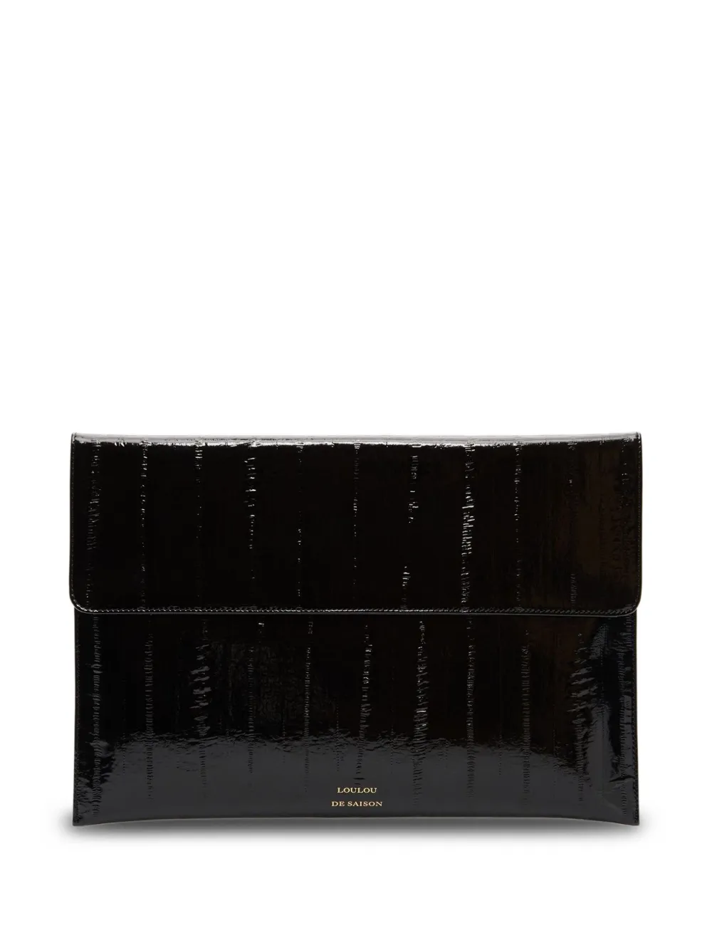 LouLou de Saison Maury leather clutch bag - Nero