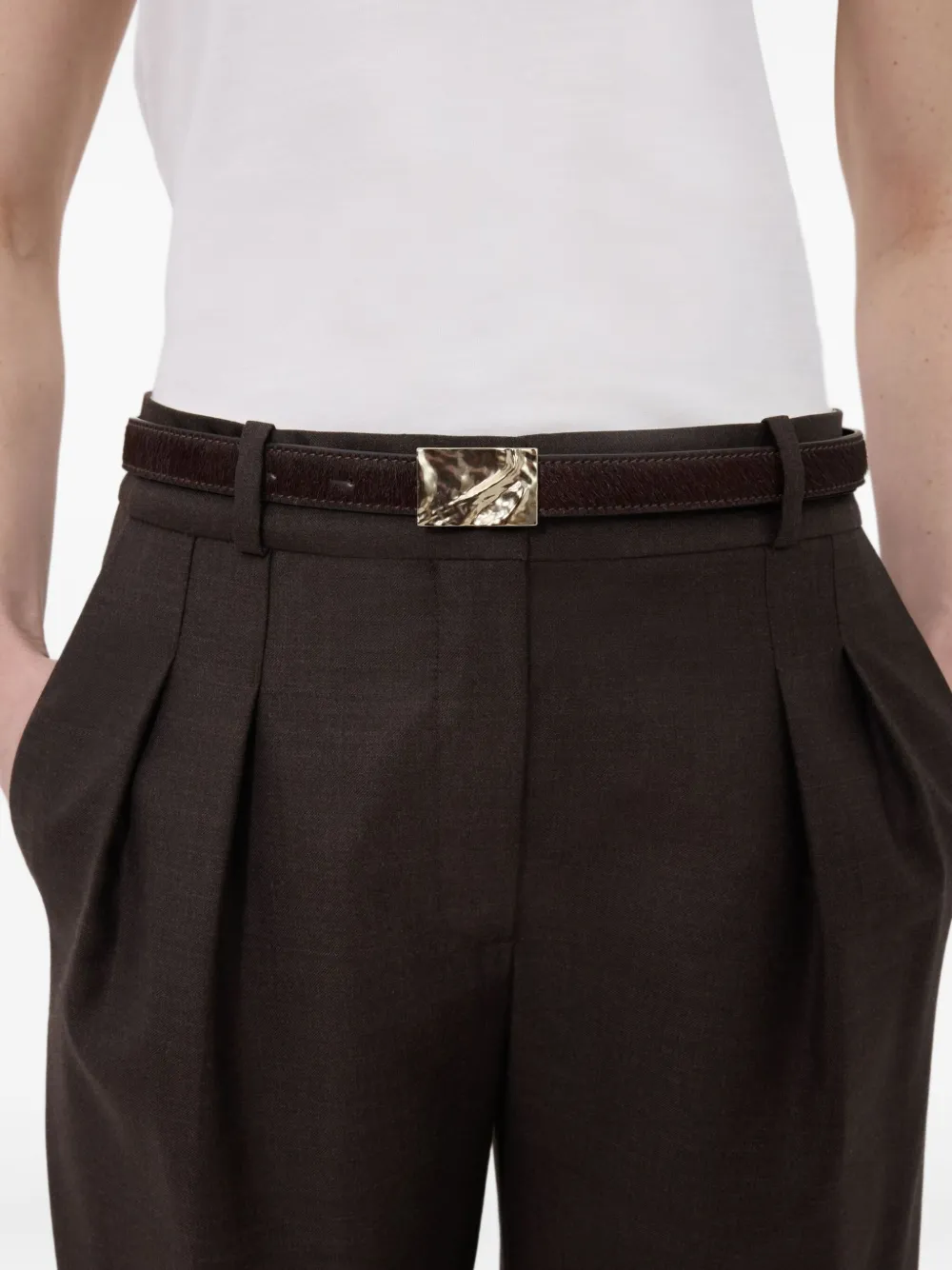 LouLou de Saison Morgan riem met gesp Bruin