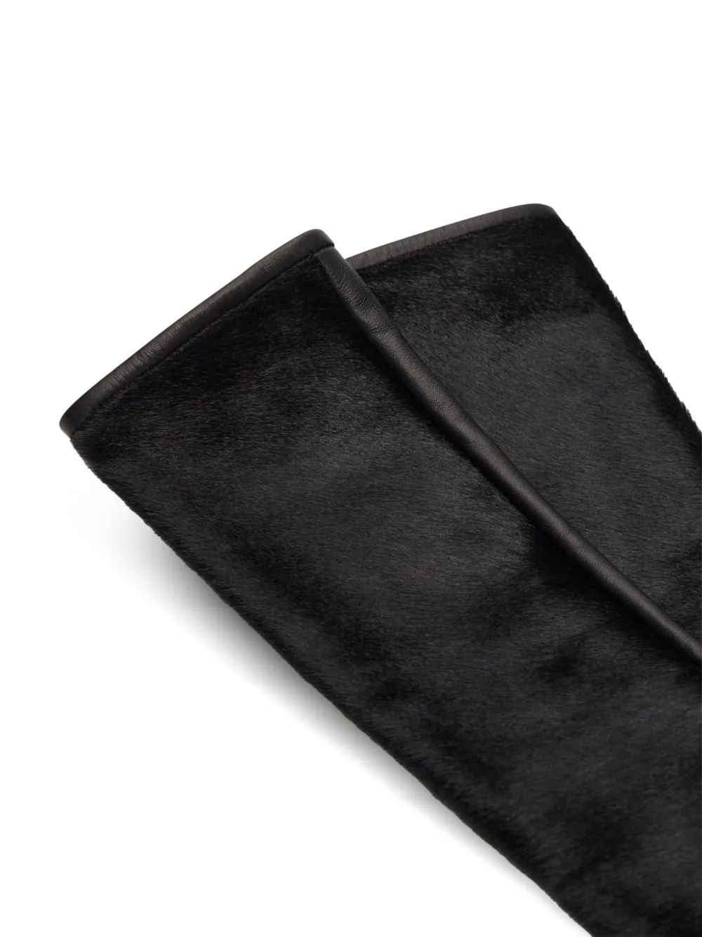 LouLou de Saison Edna leren handschoenen Zwart