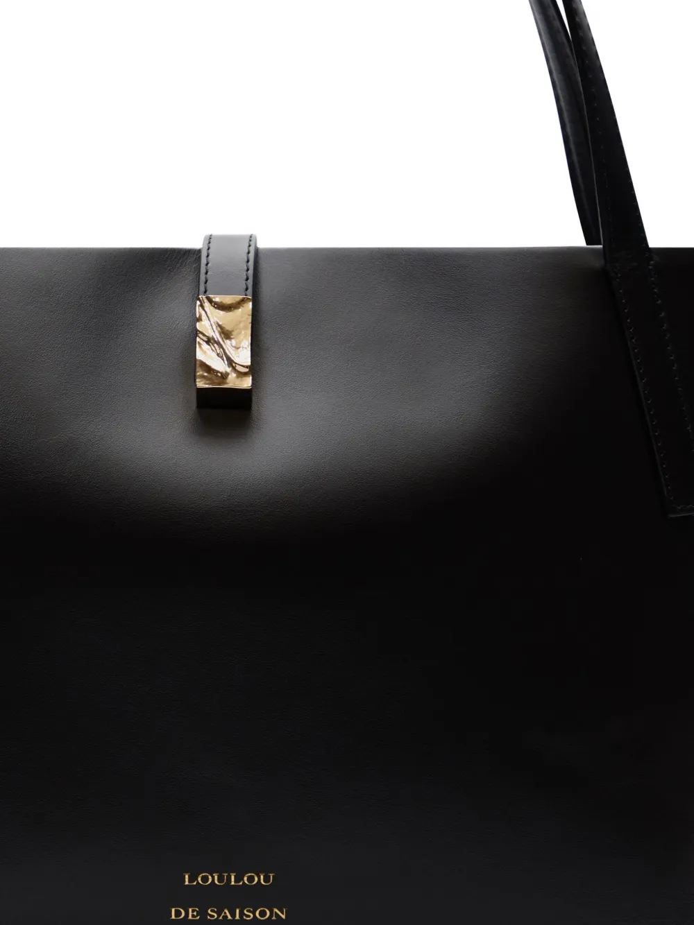 Loulou De Saison Cary Leather Tote Bag In Black