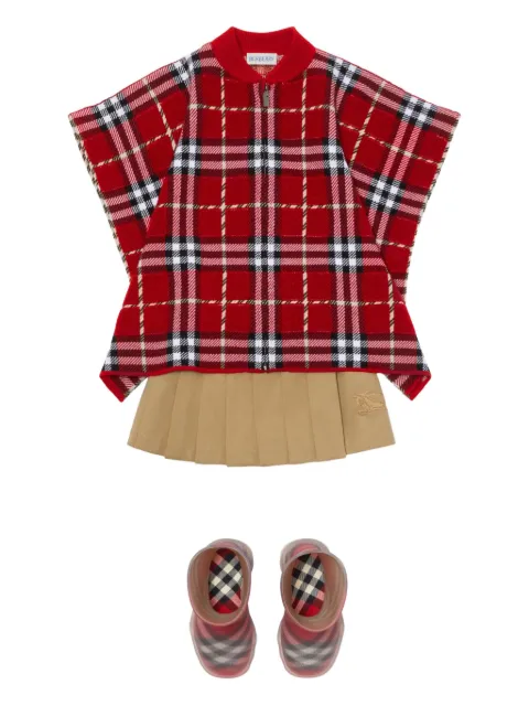 Burberry Kids كيب صوف بكاروهات