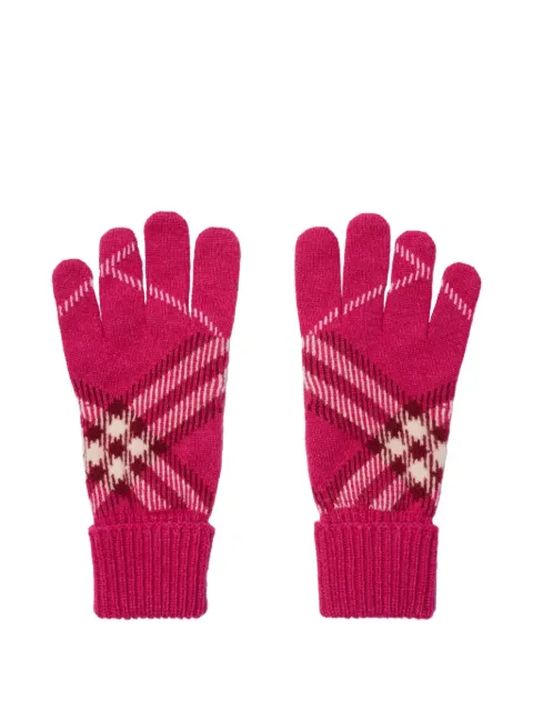 Burberry checked gloves