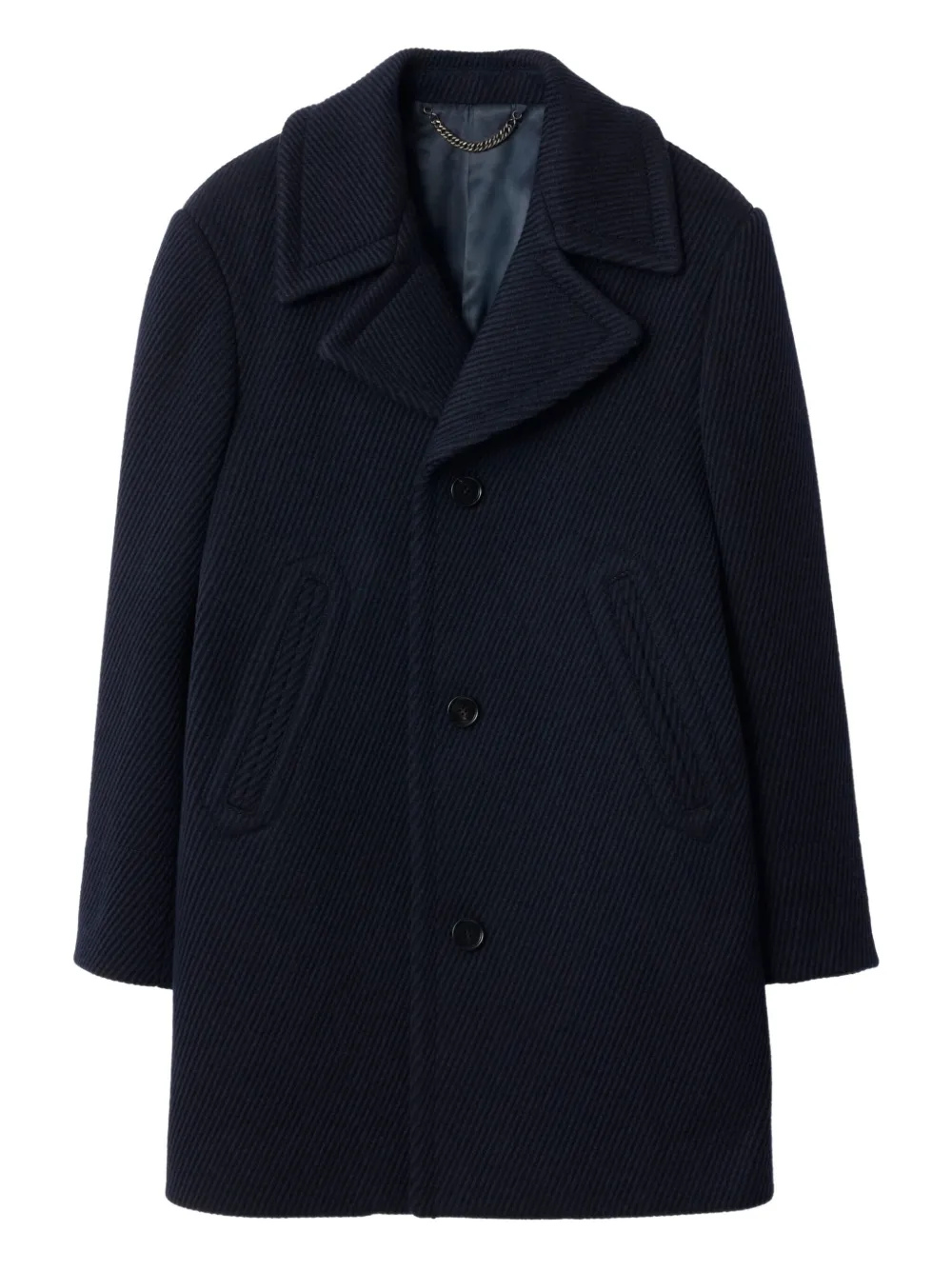 Burberry single-breasted wool coat | Blue | Image 1