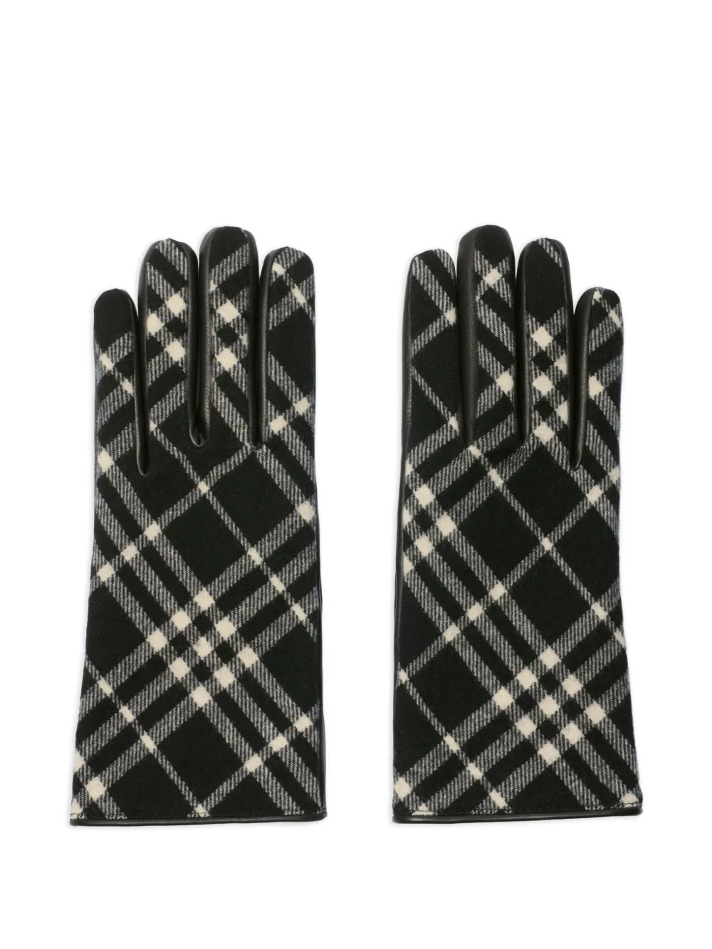 Burberry check wool cashmere gloves | Black | Image 1