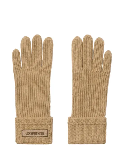 Burberry logo-patch gloves