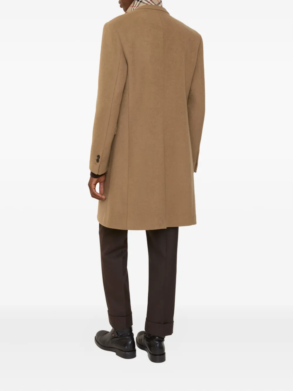  Burberry Single-breasted Wool Coat - Brown 