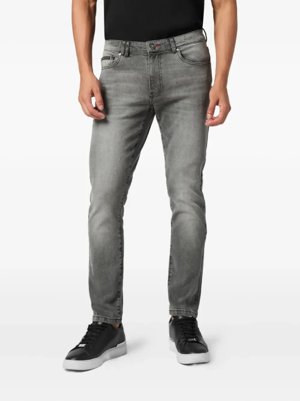 Philipp Plein Greatness jeans met geborduurd logo - Grijs