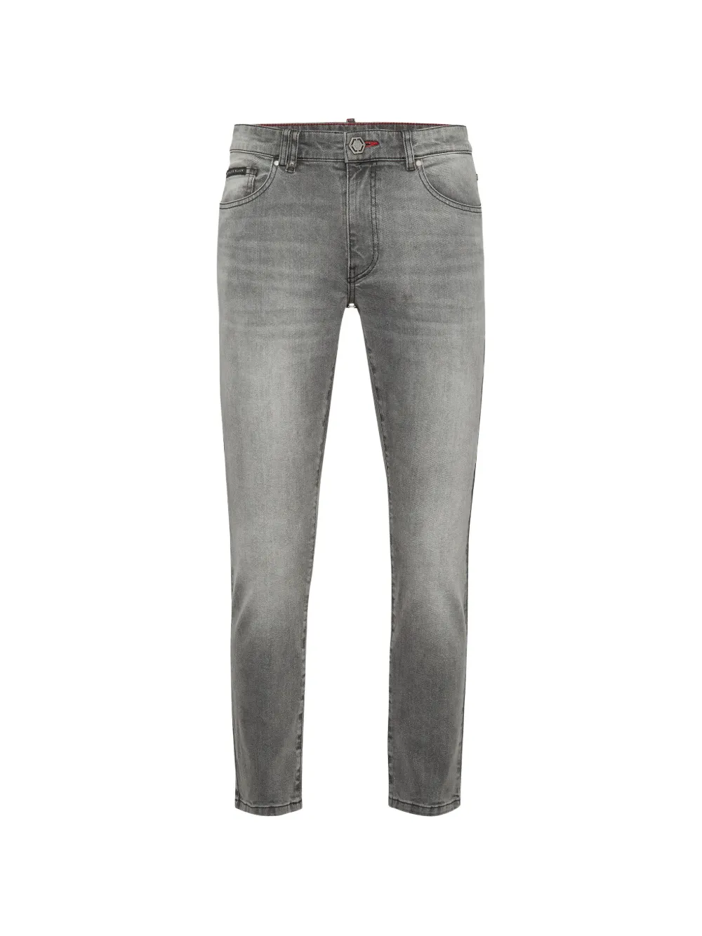 Philipp Plein Jeans con logo Greatness ricamato - Grigio