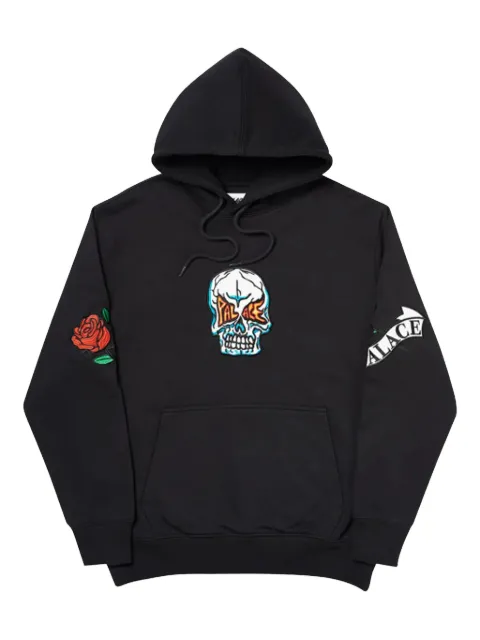 Palace sudadera con capucha y rosas bordadas