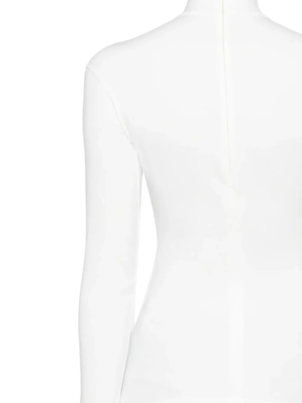 Mugler Top met hoge hals en uitgesneden details Wit