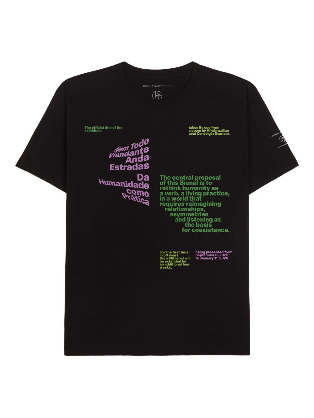 Osklen playera gráfica Bienal 2025 | negro | Image 1