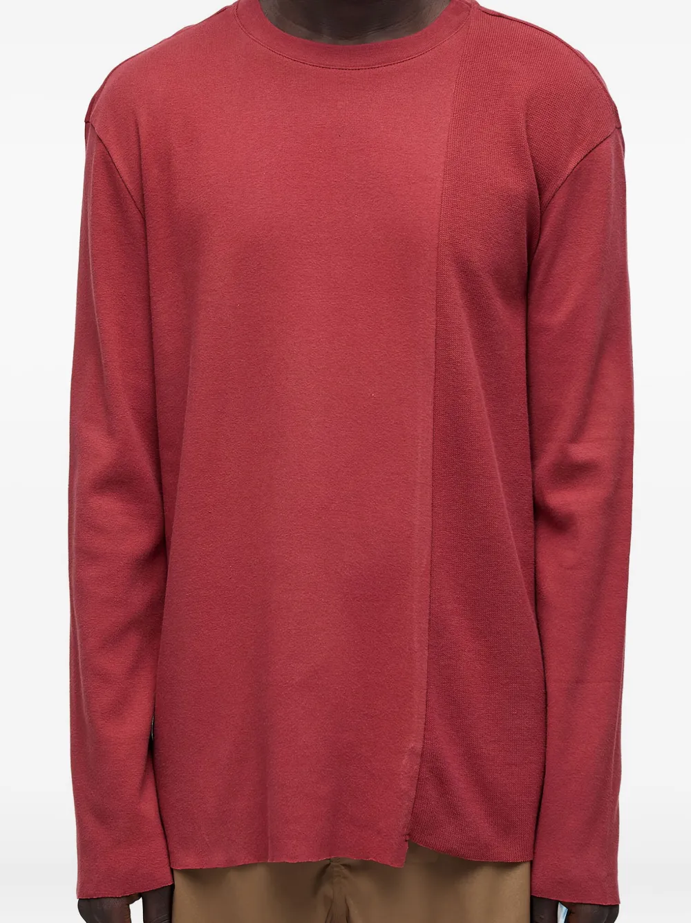 Osklen Asymmetrisch MIX T-shirt Rood