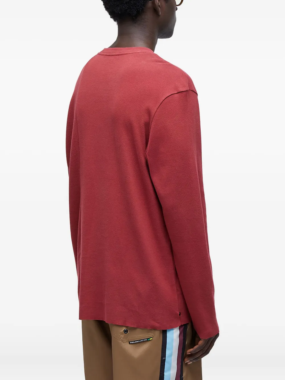 Osklen Asymmetrisch MIX T-shirt Rood