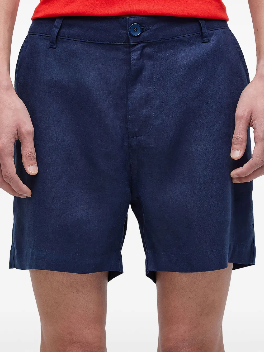 Osklen Linnen shorts Blauw