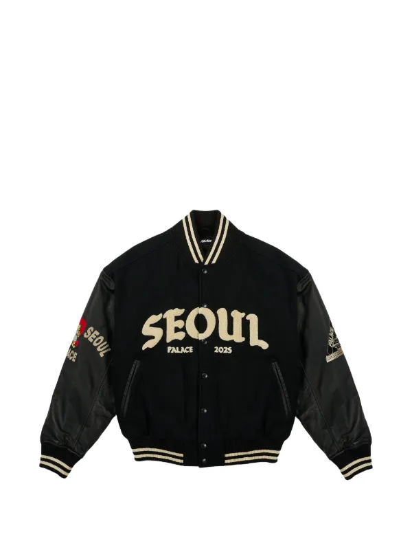 Palace Seoul 2 Seoul Bomber Jacket | Black | FARFETCH