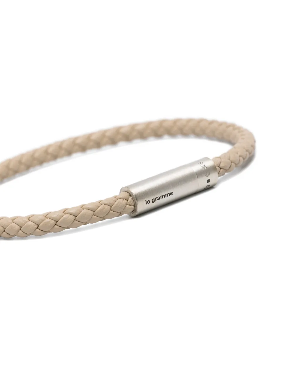 Le Gramme 7g Leather Cable Bracelet In Neutral