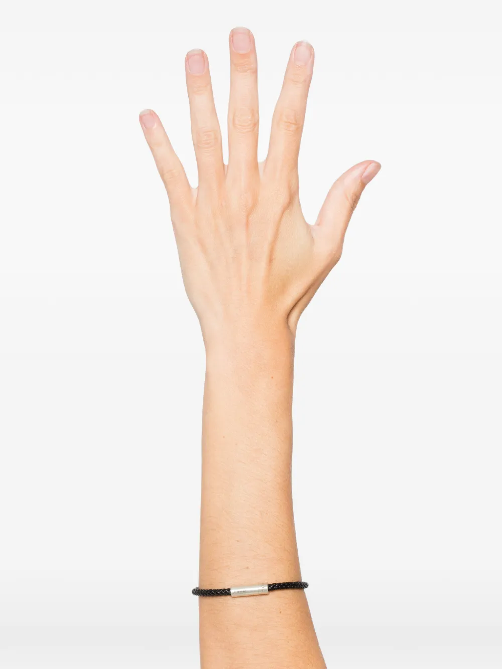 Le Gramme 7g Leather Cable Bracelet In Black