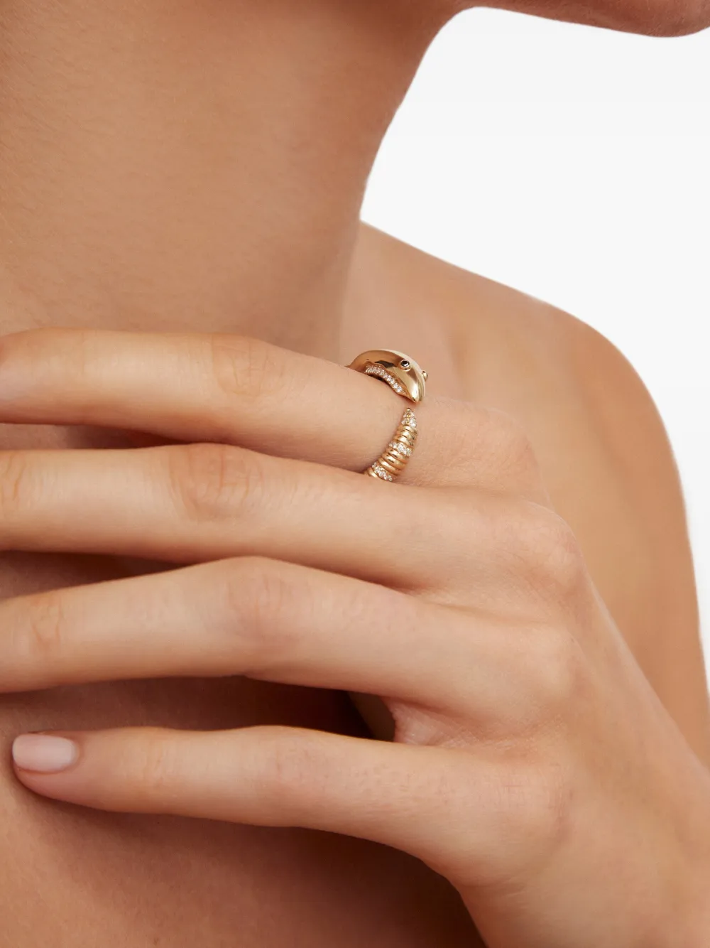  Yvonne Léon Crayfish Diamond Ring - Gold 