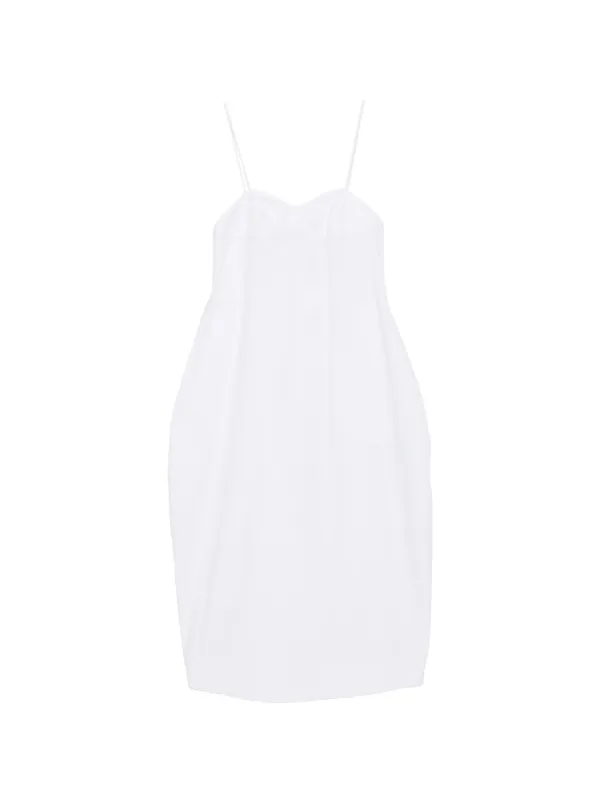 Róhe Bustier Voluminous Maxi Dress in White
