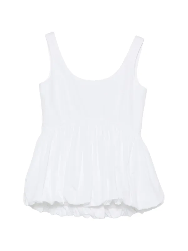Róhe Voluminous Peplum Top in White