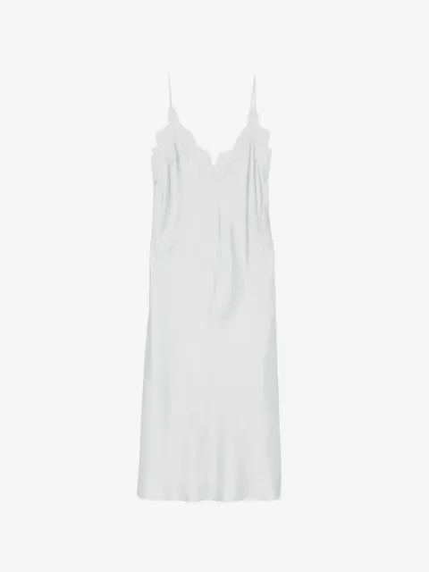 Róhe vestido de seda con ribete de encaje