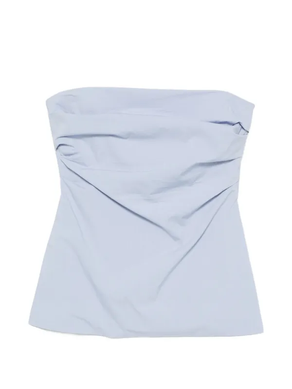 St. Agni Strapless Tie Back Top - Sky in Blue