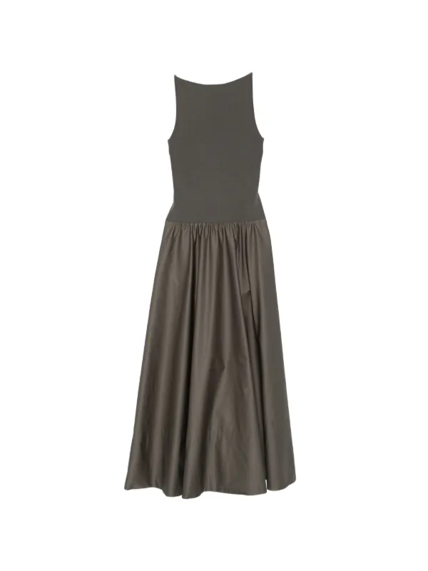 st agni green dress St. Agni Backless circle-hem Dress | Green