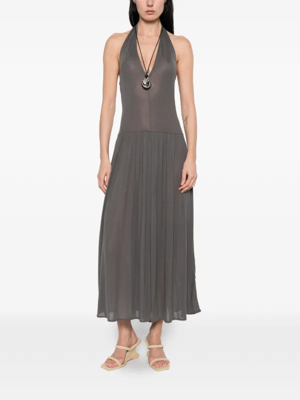 st agni grey dress St. V-neck Midi | maxi dress party