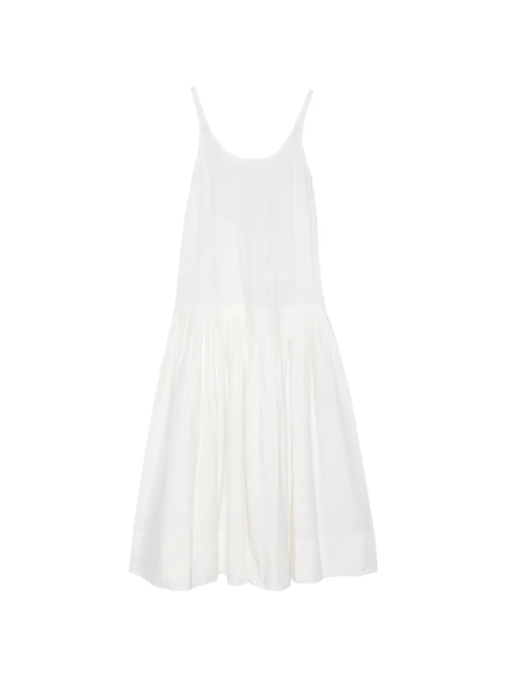 St. Agni pleated midi dress - Bianco