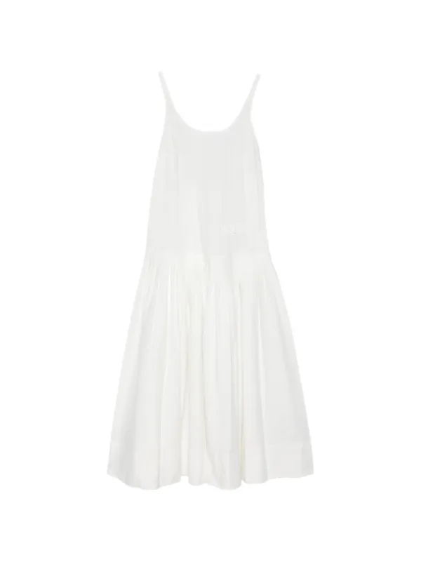St. Agni Pleated Midi Dress in White