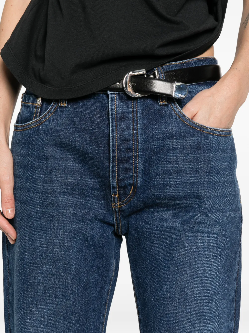 St. Agni Straight jeans Blauw