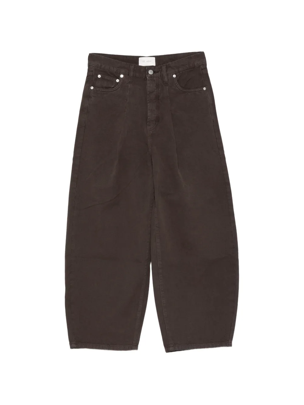 St. Agni mid-rise barrel jeans - Braun