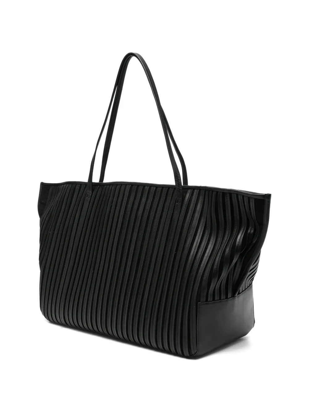  St. Agni Large Linea Stitch Shoulder Bag - Black 