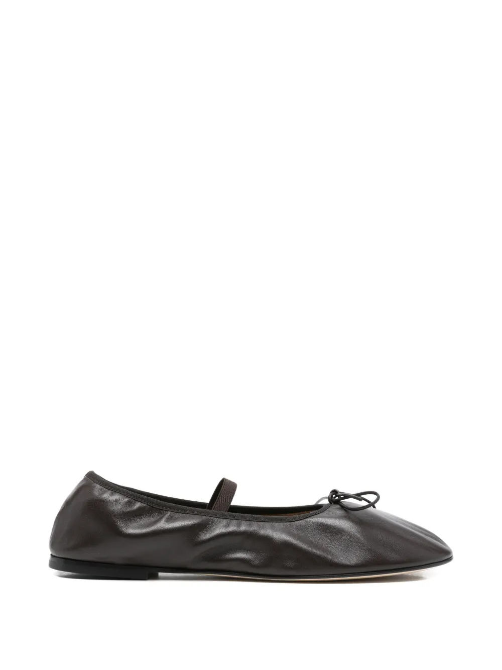 Dear Frances Balla bow leather ballet flats - Marrone