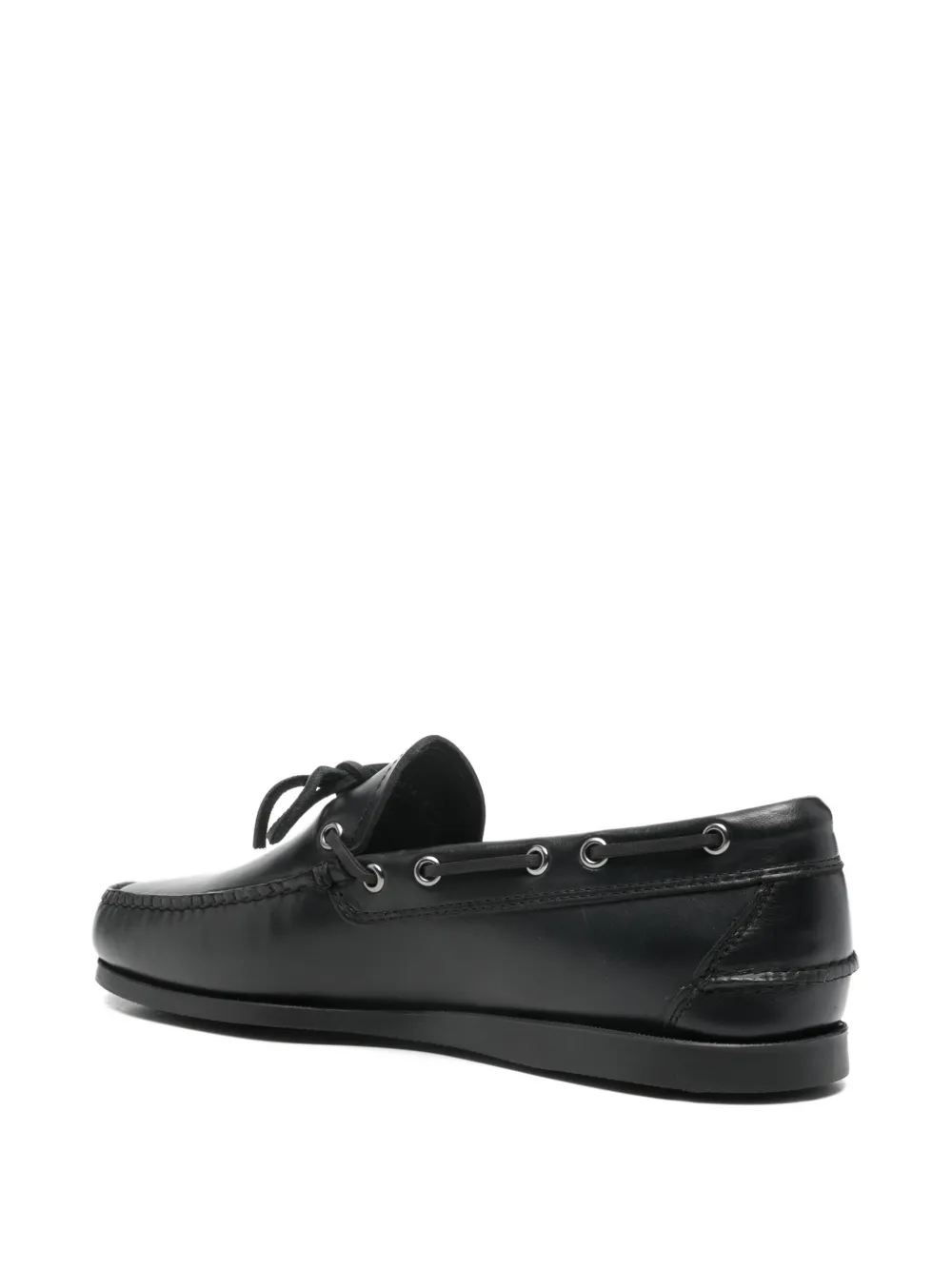 Laced Leather Boat Shoes