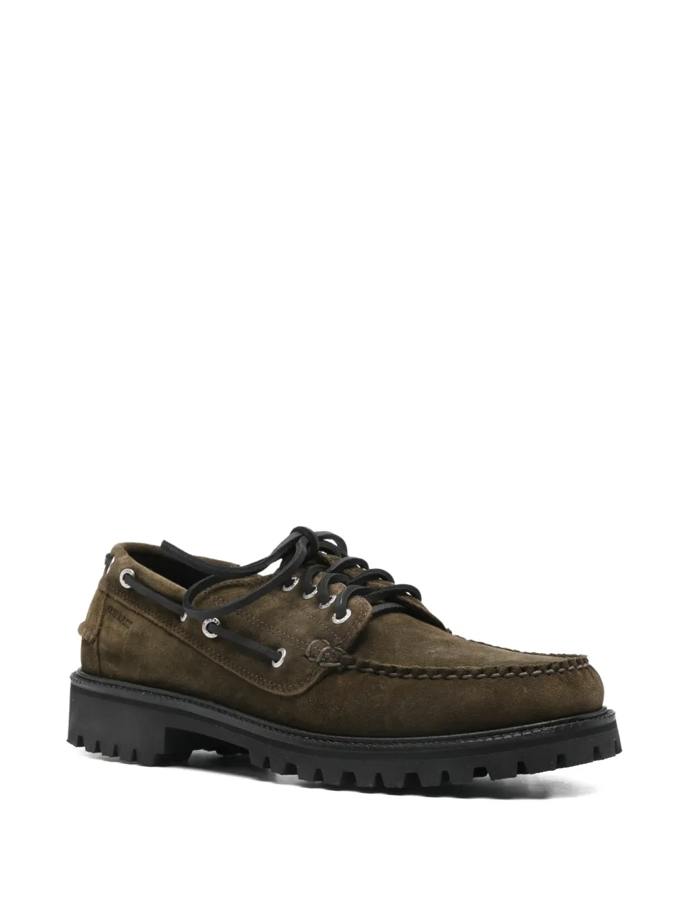 G.H. Bass & Co. lace-up lug-sole boat shoes - Groen